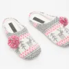 CUPID Ladies Mule Slippers Grey/Multi sold by House of Slippers
