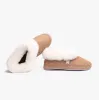 EMMY Womens Sheepskin Slipper Boots Stone/White sold by House of Slippers