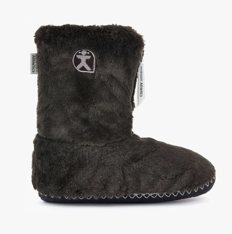 MARILYN Ladies Faux Fur Boot Slippers Charcoal sold by House of Slippers