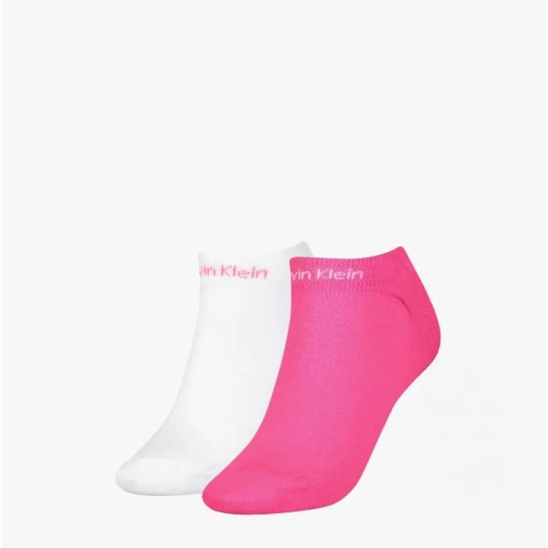 Calvin Klein 2 Pack Womens Ankle Trainer Socks Pink made by Calvin Klein