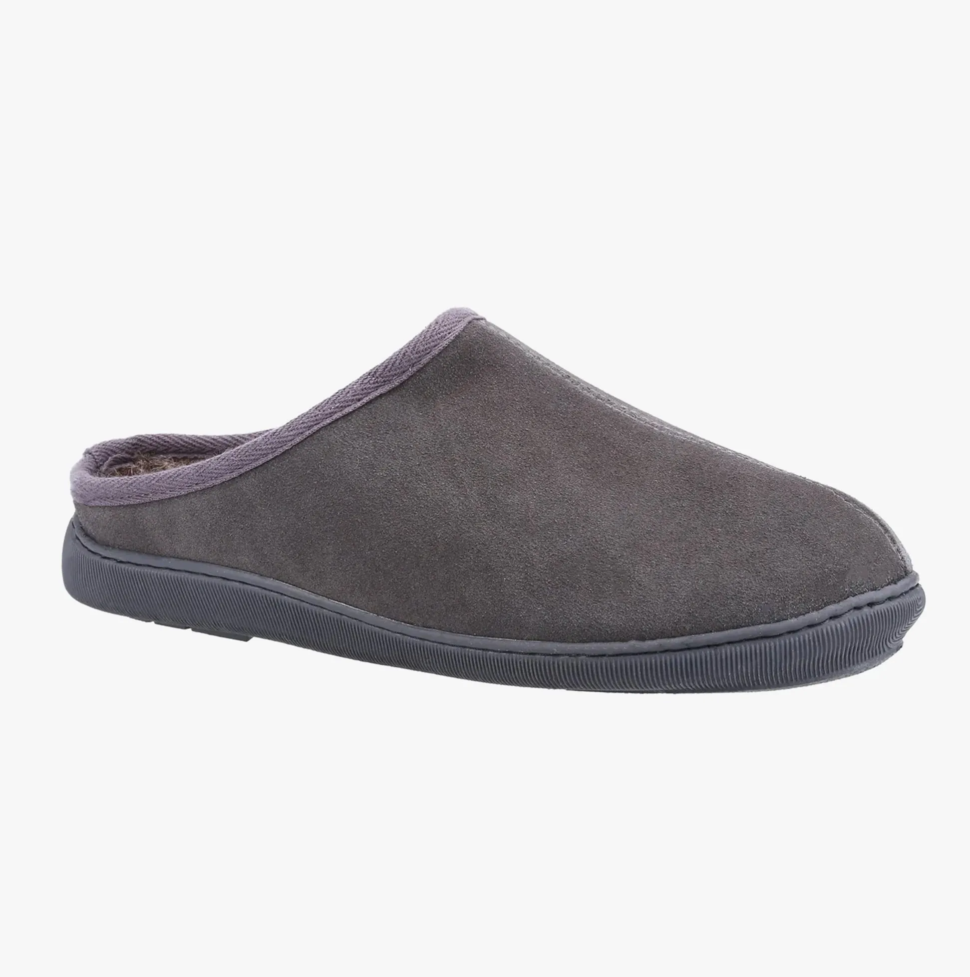 Hush Puppies ASHTON Mens Suede Slippers Grey sold by House of Slippers product image thumbnail 3