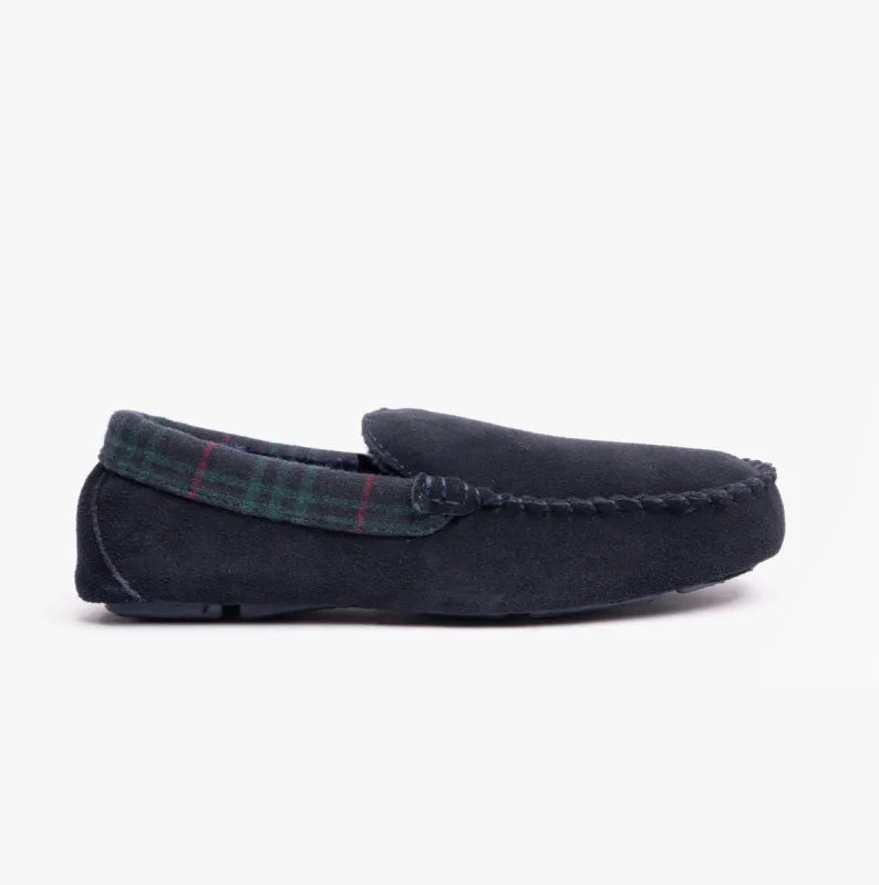 Hush Puppies ANDREAS Classic Mens Slippers Navy made by Hush Puppies