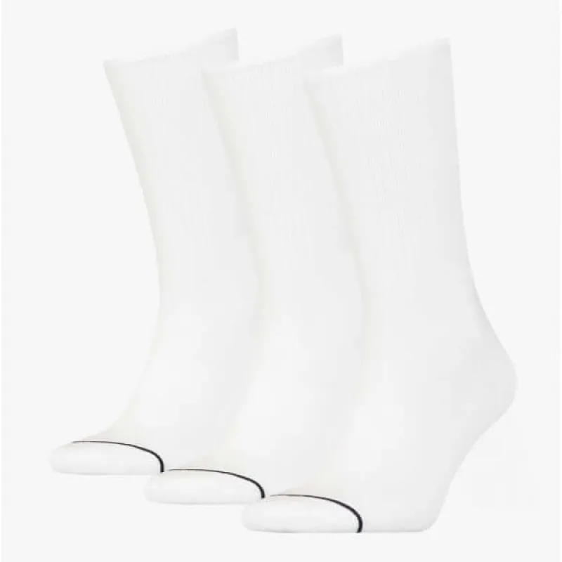 Calvin Klein 3 Pack Mens Crew Trainer Socks White sold by House of Slippers