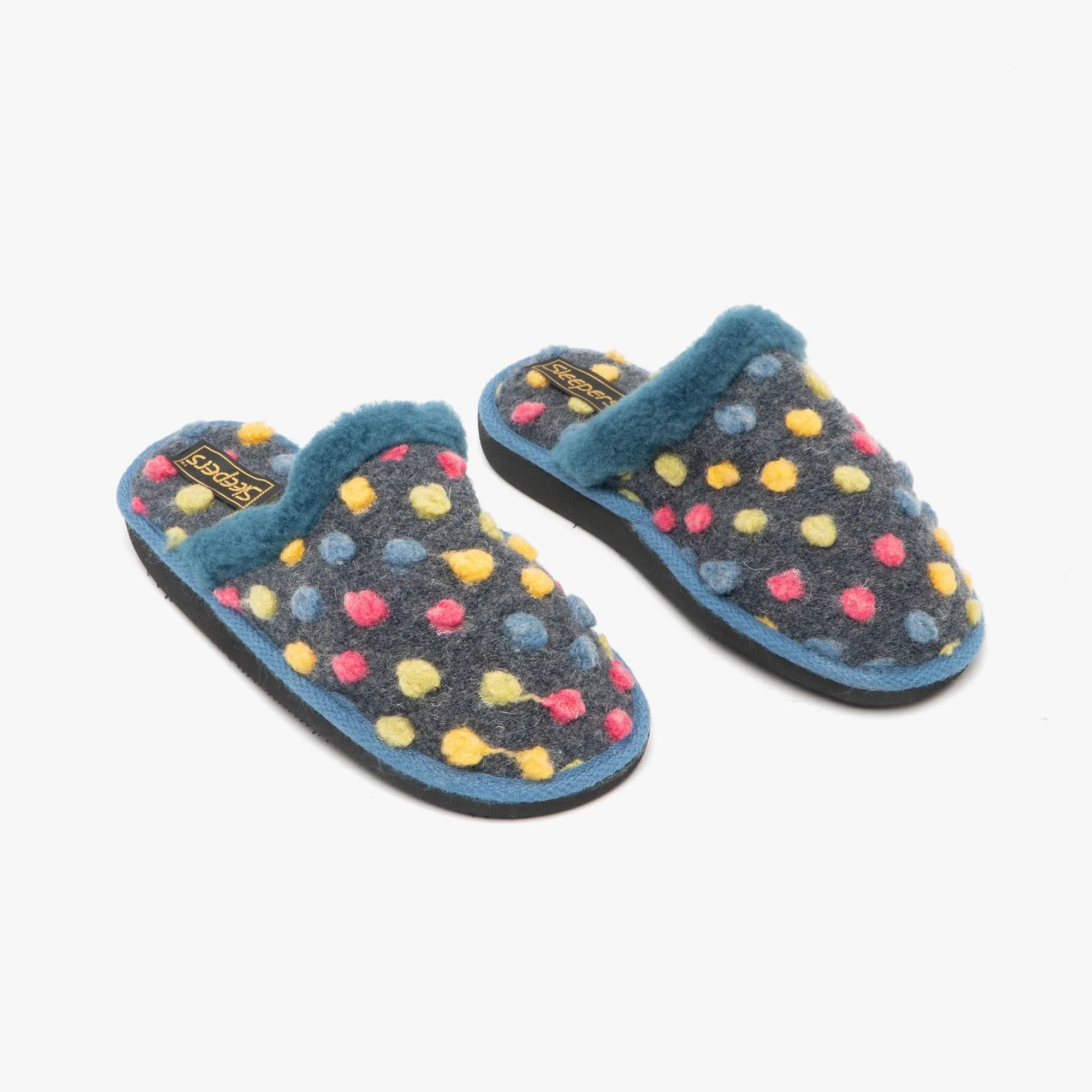 Sleepers DONNA Womens Mule Slippers Blue sold by House of Slippers product image thumbnail 2