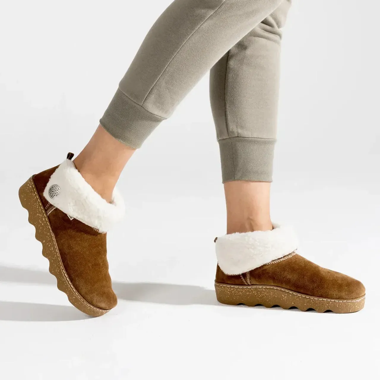 6128-76 Womens Bootie Slippers Tan sold by House of Slippers