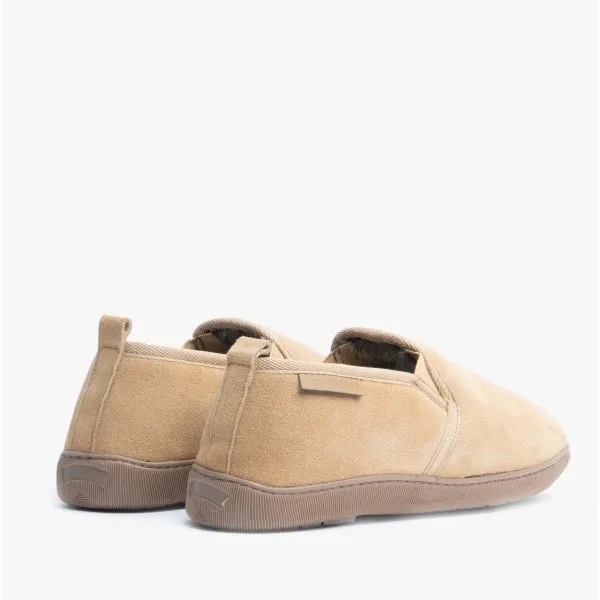 Hush Puppies ARNOLD Mens Suede Full Slippers Tan sold by House of Slippers product image thumbnail 5