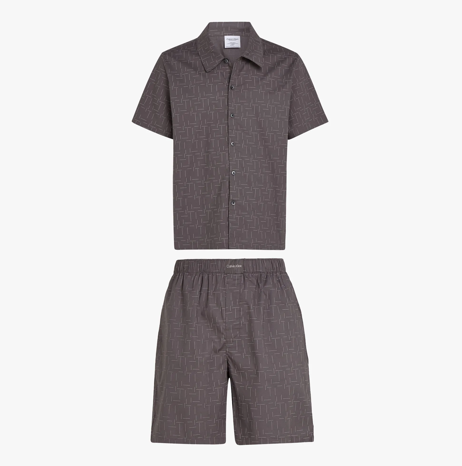 Calvin Klein Shorts Pyjama Set Mens Pure Grey sold by House of Slippers