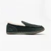 DUDE MOC Mens Suede Full Slippers Black sold by House of Slippers
