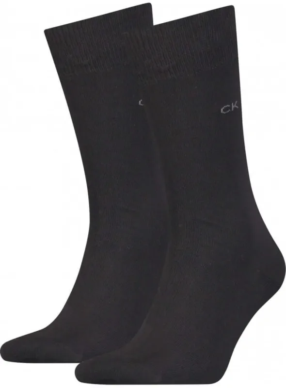 Calvin Klein 2 Pack Mens Crew Classic Socks Black sold by House of Slippers