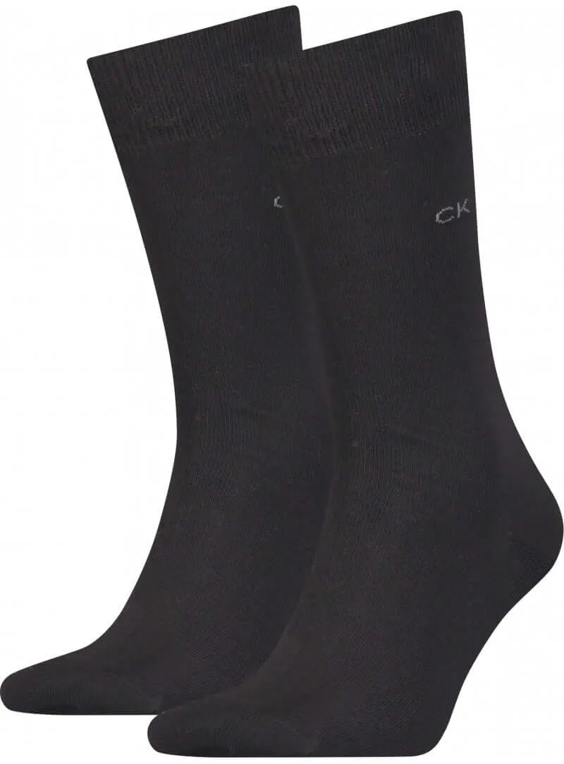 Calvin Klein 2 Pack Mens Crew Classic Socks Black sold by House of Slippers