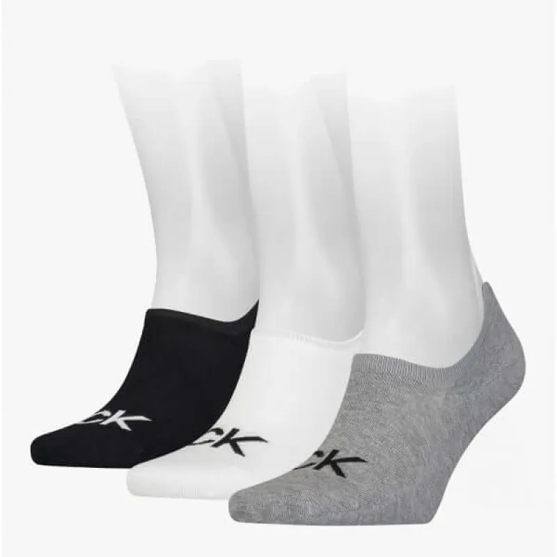 Calvin Klein 3 Pack Mens Ankle Socks Grey sold by House of Slippers