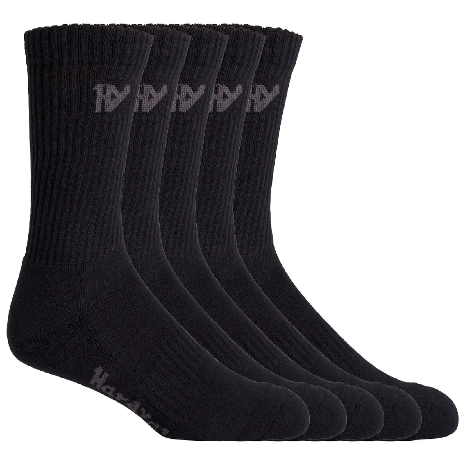 CREW FIVE PACK WORKSOCK Mens Socks Black sold by House of Slippers