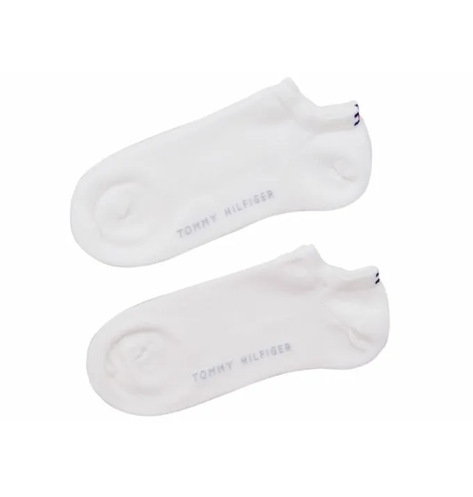 Tommy Hilfiger 2 Pack Womens Trainer Socks White sold by House of Slippers