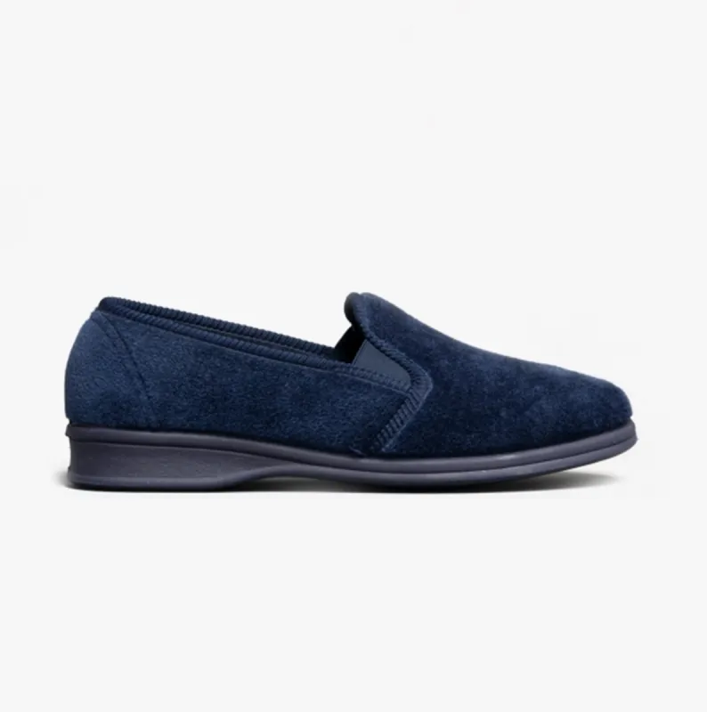 Mirak SHEPTON Mens Slippers Navy sold by House of Slippers