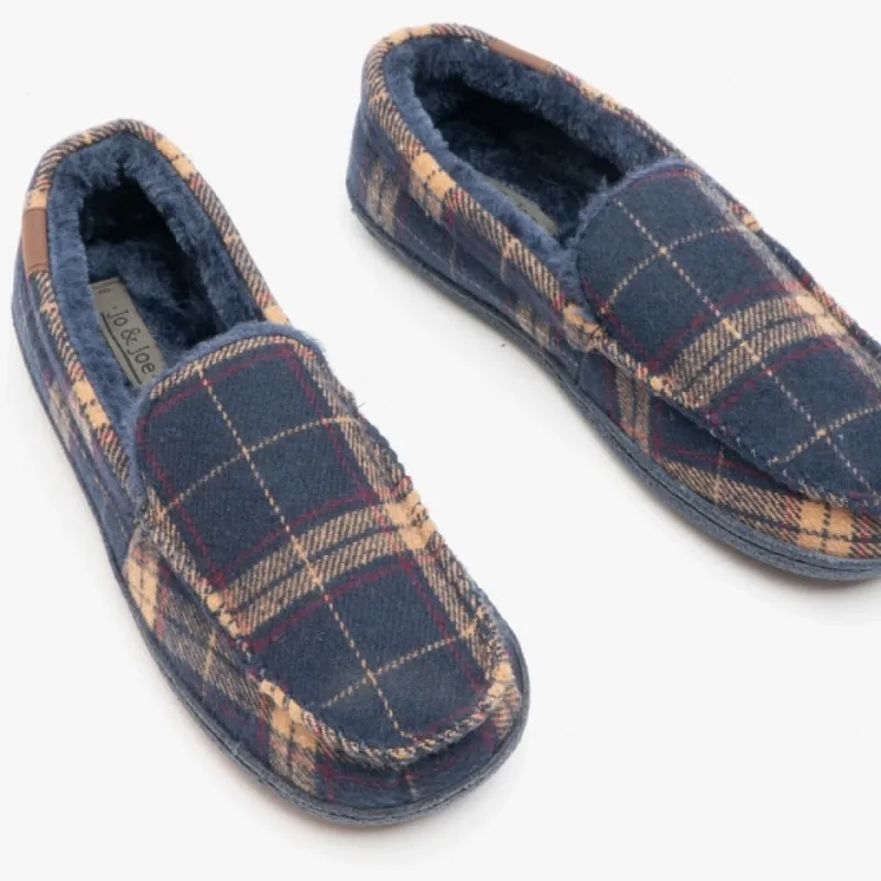 DALESWAY Mens Slippers Navy sold by House of Slippers