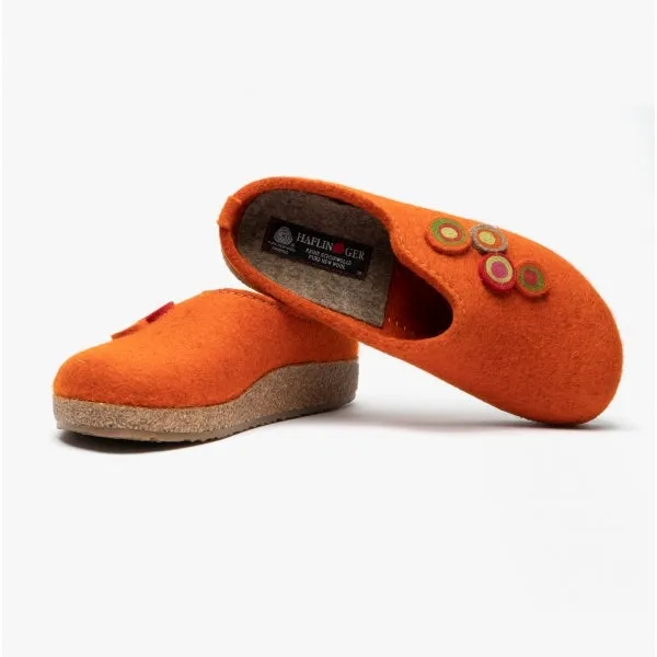 Haflinger KANON Womens Felt Wide Fit Mule Slippers Rust sold by House of Slippers product image thumbnail 5