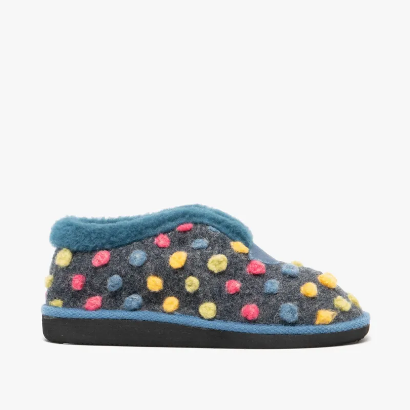 Sleepers TILLY Womens Boot Slippers Blue/Multi sold by House of Slippers