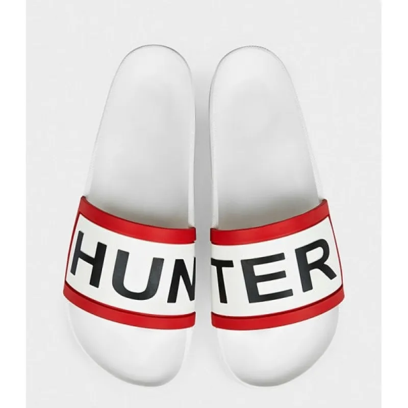 ORIGINAL ADJUSTABLE SLIDES Mens PU Pool Sliders White sold by House of Slippers