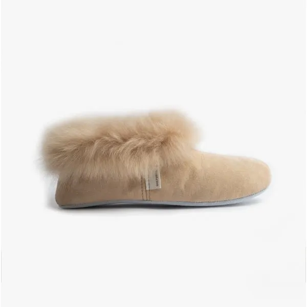 ANNELIE Womens Sheepskin Full Slippers Honey sold by House of Slippers