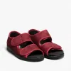 GBS Med BROMPTON Unisex Wide Fit Slippers Burgundy sold by House of Slippers