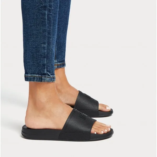 IQUSHION Womens Rubber Sliders All Black sold by House of Slippers product image thumbnail 2