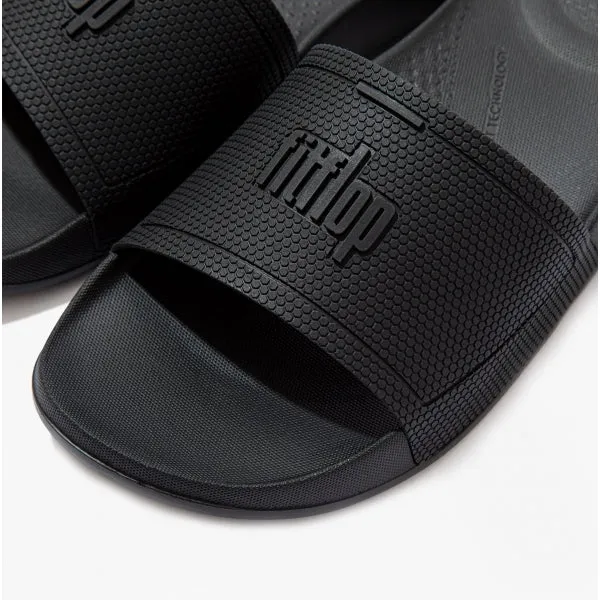 IQUSHION Womens Rubber Sliders All Black sold by House of Slippers product image thumbnail 4