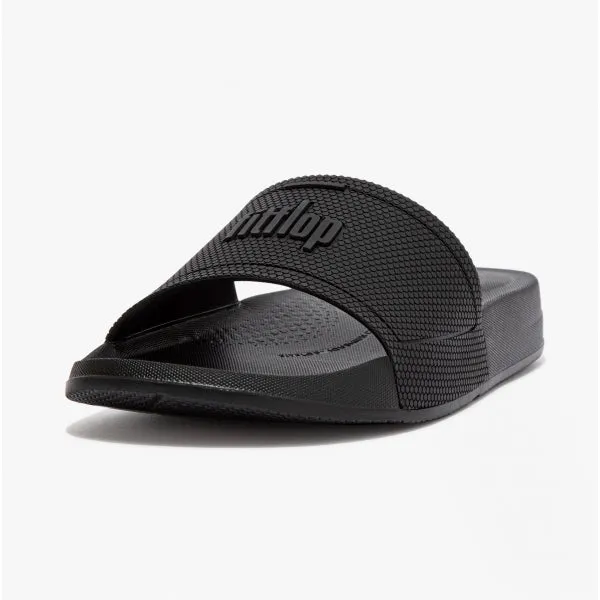 IQUSHION Womens Rubber Sliders All Black sold by House of Slippers product image thumbnail 5