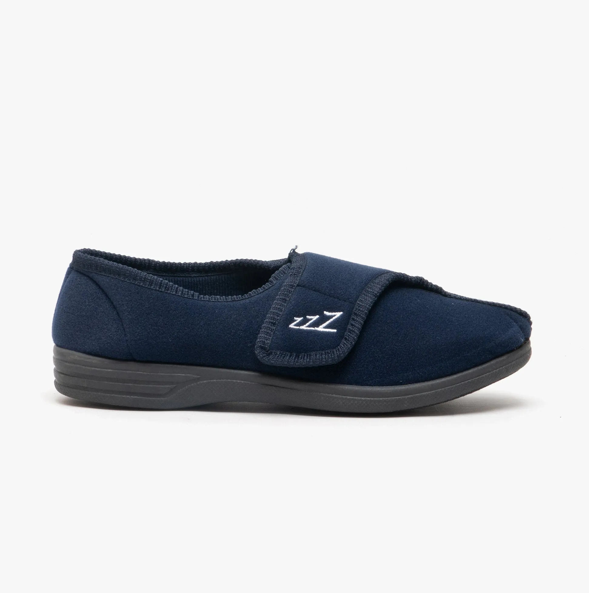 Zedzzz CONNOR Mens Full Slippers Navy sold by House of Slippers