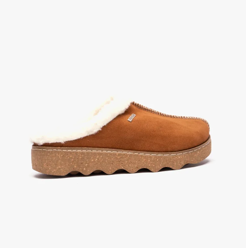 6125-76 Womens Mules Tan sold by House of Slippers