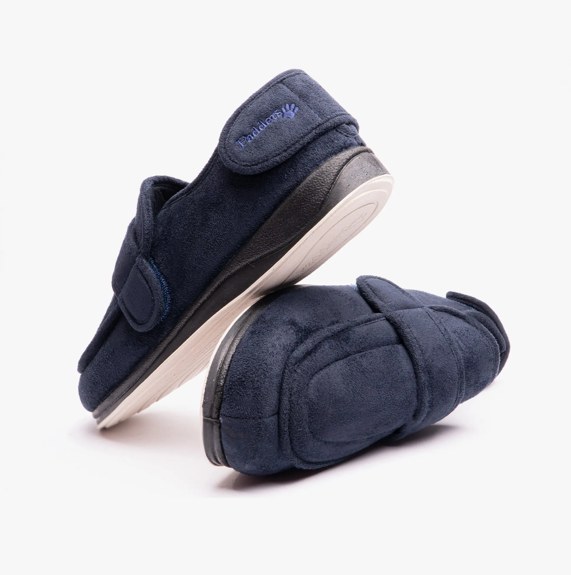 Padders WRAP Mens (G Fit) Easy Access Slippers Navy sold by House of Slippers product image thumbnail 4