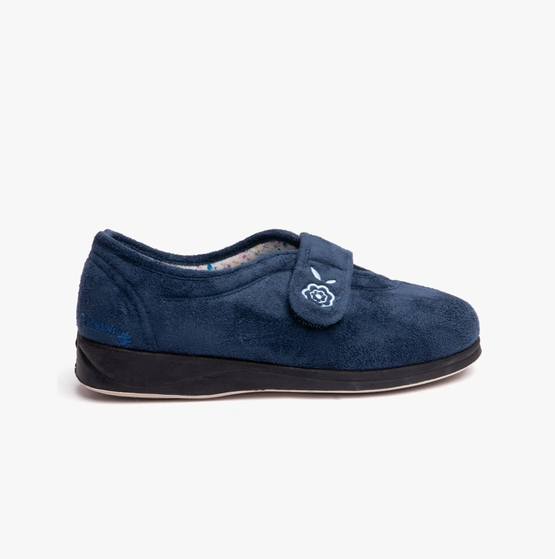 Padders CAMILLA Womens (2E Fit) Touch Fasten Slippers Denim Blue sold by House of Slippers
