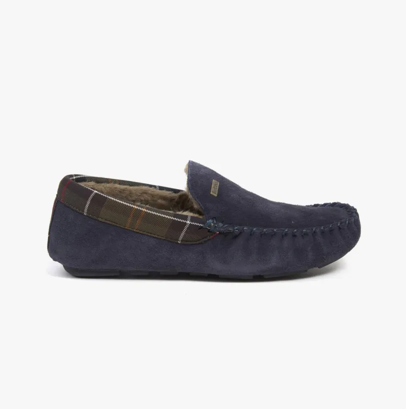Barbour MONTY Mens Slippers Navy sold by House of Slippers