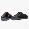 Hush Puppies ASHTON Mens Leather Mule Slippers Black sold by House of Slippers