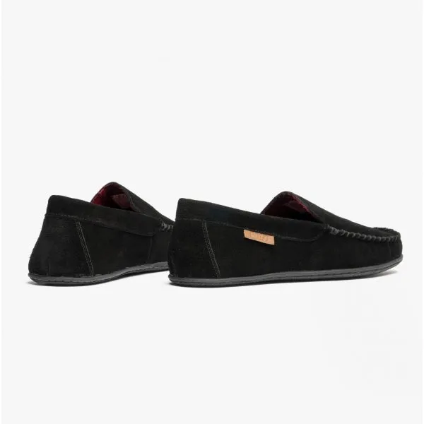 COLLINS Mens Suede Mocassin Slippers Black sold by House of Slippers product image thumbnail 3