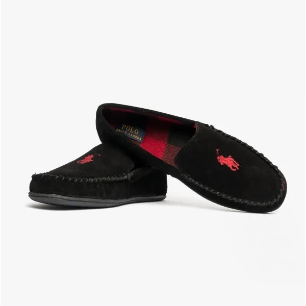 COLLINS Mens Suede Mocassin Slippers Black sold by House of Slippers product image thumbnail 4