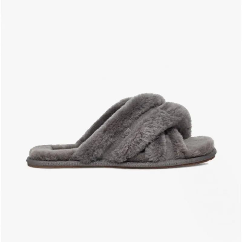 SCUFFITA Ladies Sheepskin Mule Slippers Charcoal sold by House of Slippers