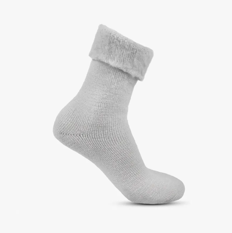 THERMAL BRUSHED Womens Bed Socks Grey sold by House of Slippers