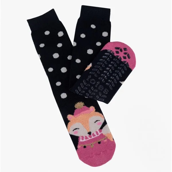 ORIGINAL NOVELTY Ladies Slipper Socks Fox Multi sold by House of Slippers product image thumbnail 2