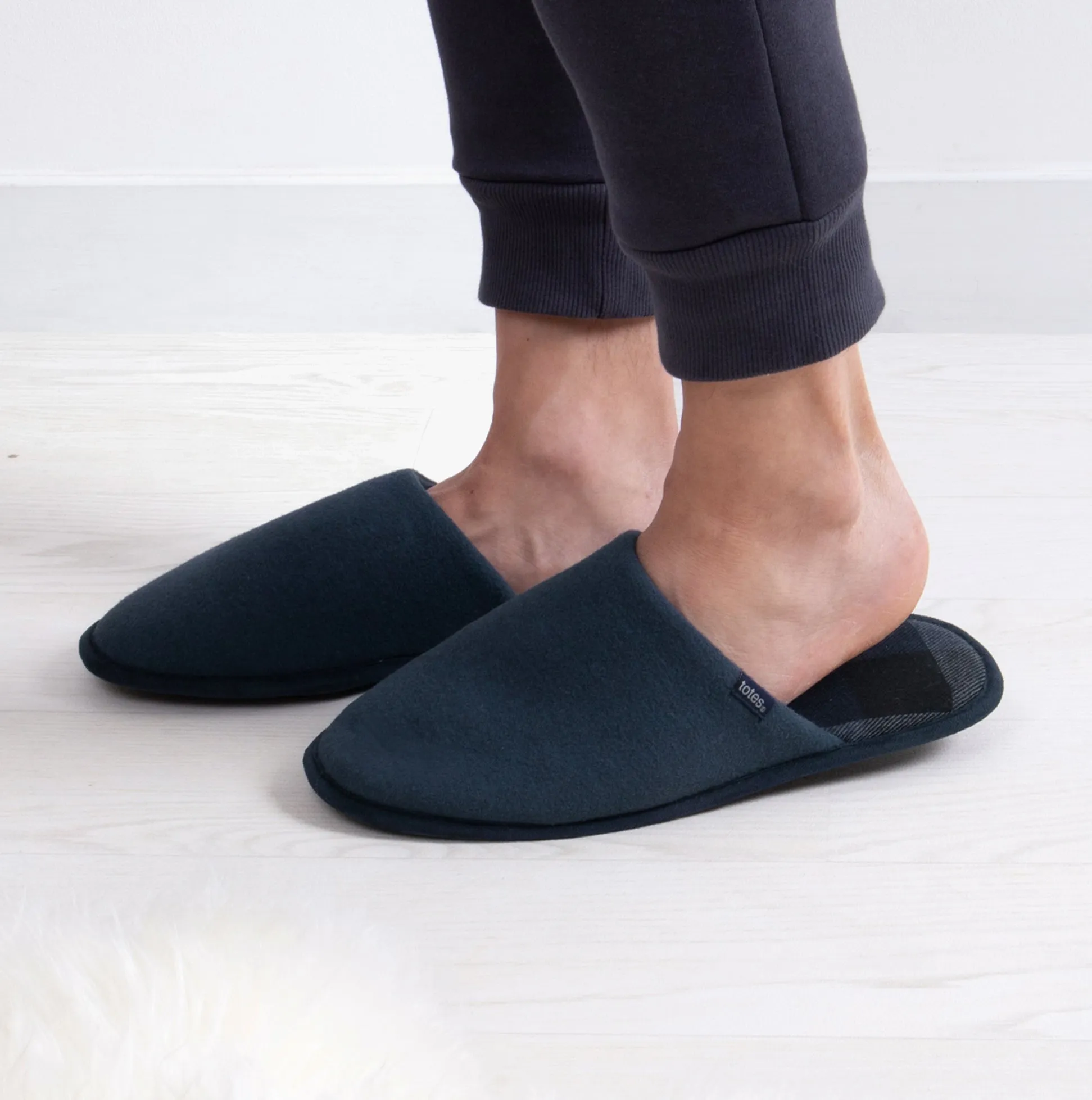 JERSEY MULE Slippers Mens Navy sold by House of Slippers product image thumbnail 5