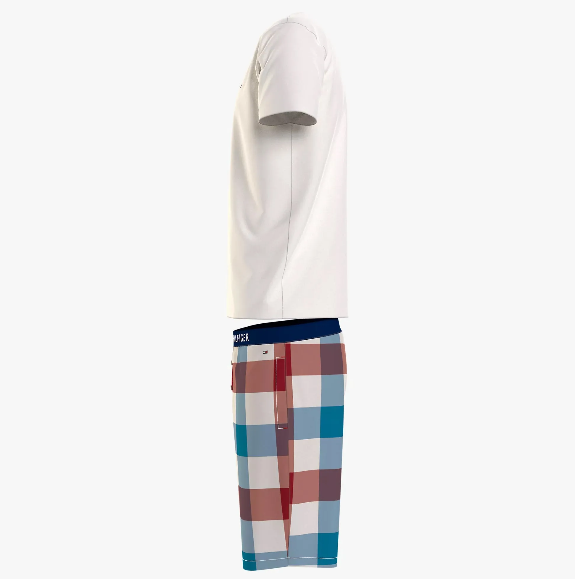 SHORT WOVEN Mens Pyjamas Set Ancient White/Xl Gingham sold by House of Slippers product image thumbnail 2