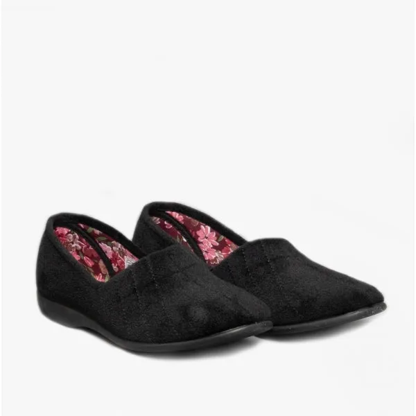 AUDREY Ladies Slippers Black sold by House of Slippers product image thumbnail 2