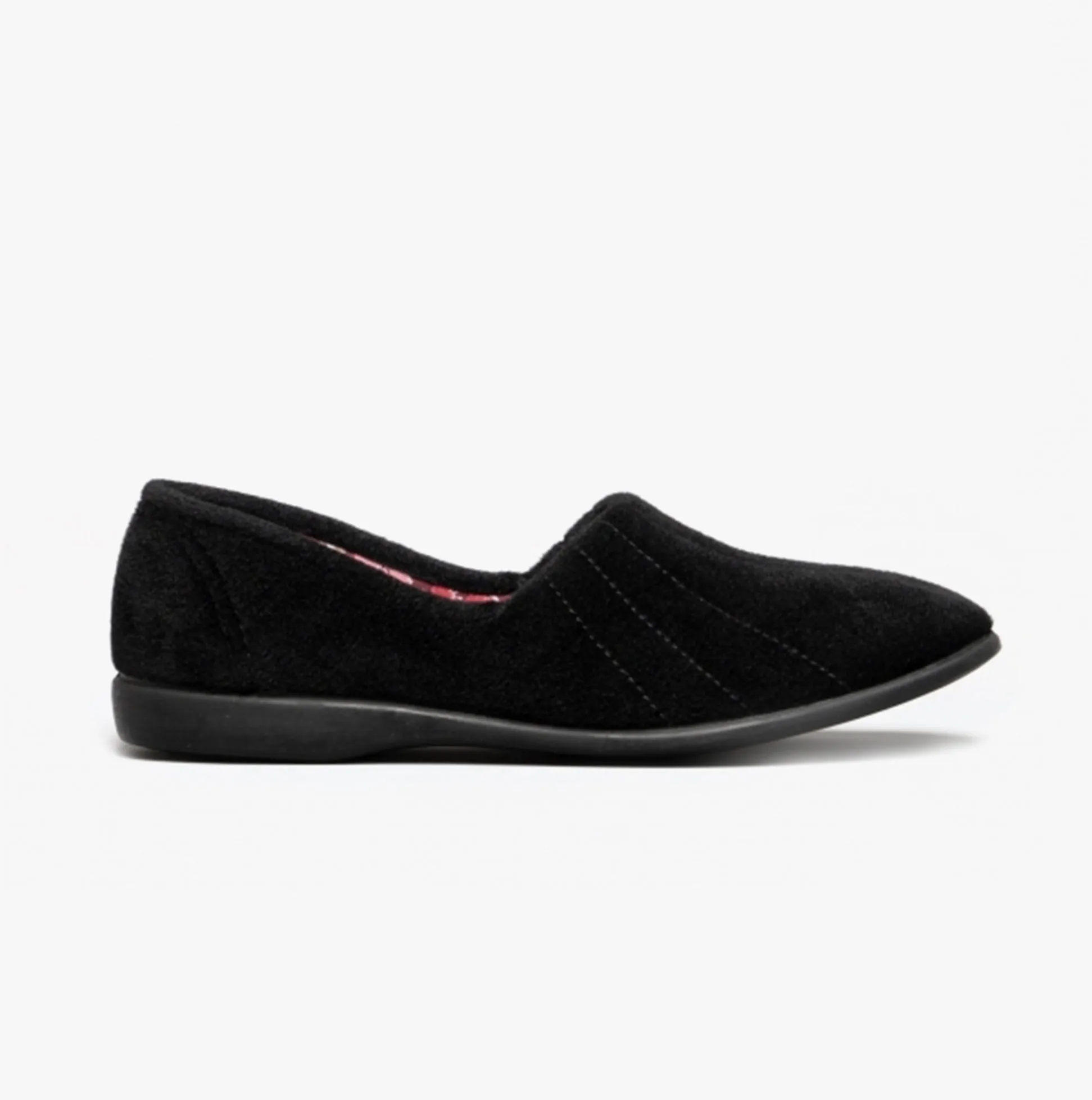 AUDREY Ladies Slippers Black sold by House of Slippers