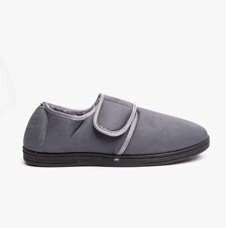 Dr Keller TOM Mens Full Slippers Grey sold by House of Slippers