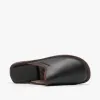 136 (DUBLIN) Mens Leather Mule Slippers Black sold by House of Slippers