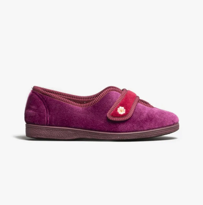 Mirak ANDREA Womens Slippers Wine sold by House of Slippers