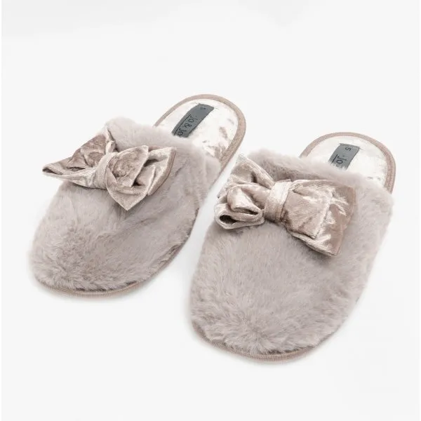 Jo & Joe BEAU Womens Mule Slippers Grey sold by House of Slippers product image thumbnail 2