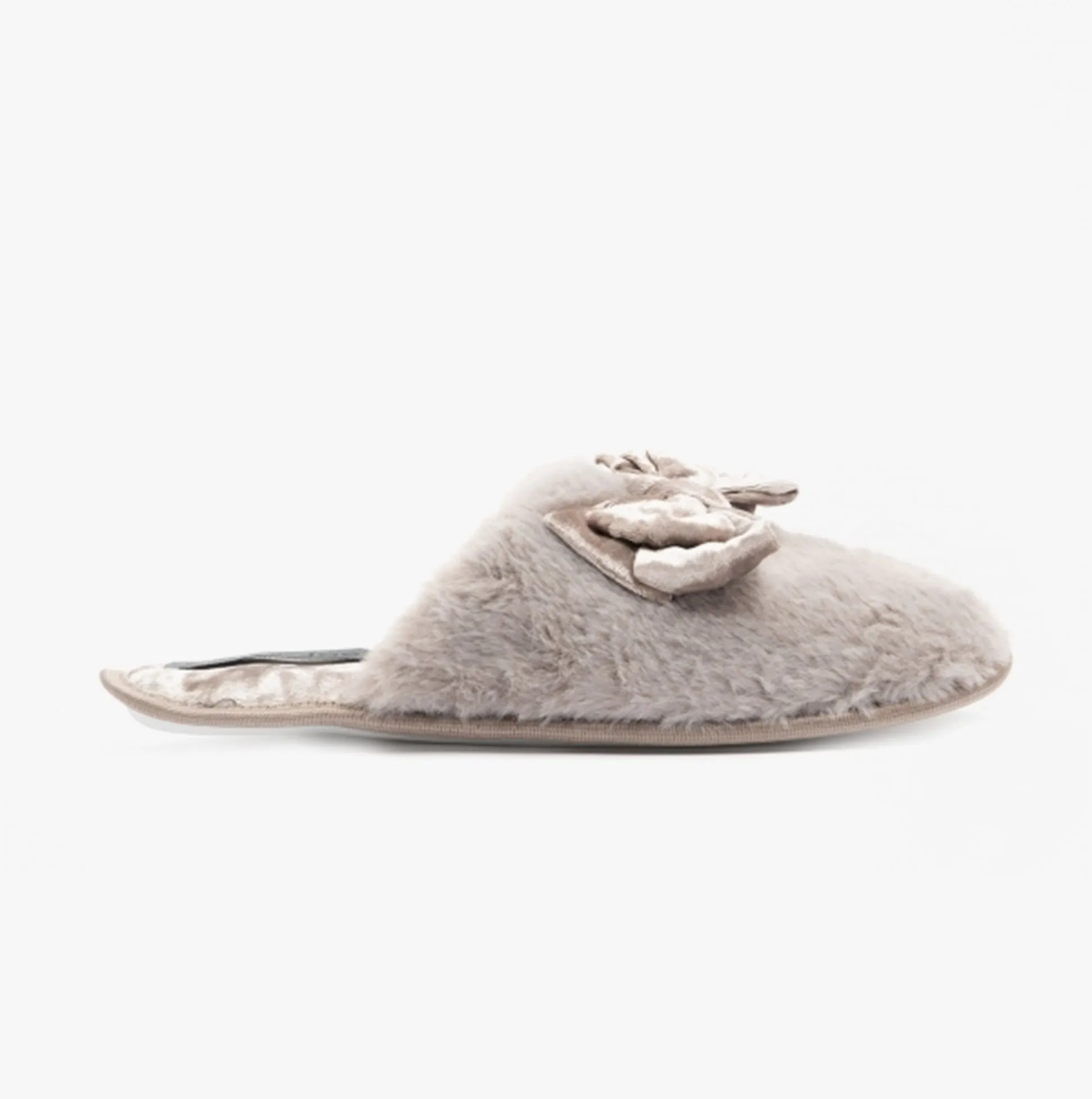 Jo & Joe BEAU Womens Mule Slippers Grey sold by House of Slippers