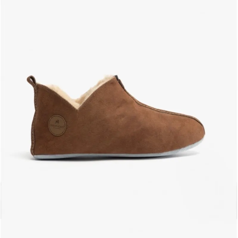 LINA Womens Sheepskin Slipper Boots Antique/Cognac sold by House of Slippers