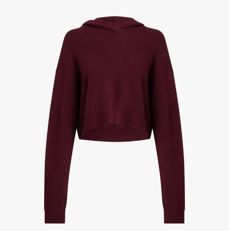 Calvin Klein Womens Hooded Sweater Tawny Port Red sold by House of Slippers