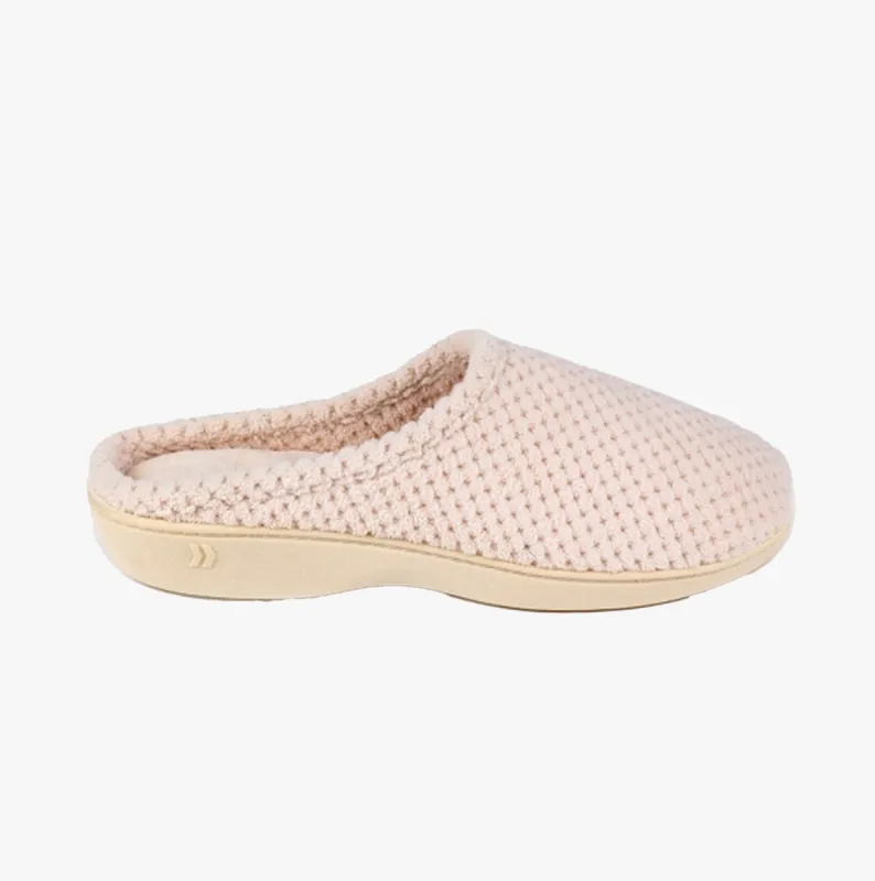 POPCORN TERRY Ladies Mule Slippers Natural sold by House of Slippers